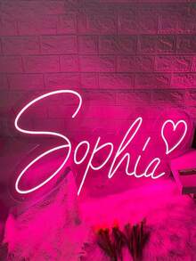 可定制 LED 霓虹灯，个性化霓虹灯墙面装饰，心形结尾，壁挂式，适用于卧室、派对、客厅、婚礼装饰、圣诞节、万圣节、感恩节、生日母亲节、房间装饰，送给家人和朋友的完美礼物，色彩鲜艳、卡哇伊、简约时尚、可爱，适合她、男朋友、女朋友、家人、朋友、小夜灯、霓虹灯、家居用品、房间装饰、节日装饰、周年纪念、生日、婚礼 - 客製化字母霓虹燈 - 查看 21