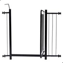 Grade Portão Proteção Pet Cachorro 80 A 90 Cm Criança Cães - Preto - Visão 5
