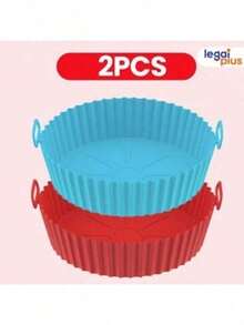 KIT 4 Forma De Silicone Para Air Fryer Forno Microondas Fritadeira Assadeira – Reutilizável Antiaderente Flexível