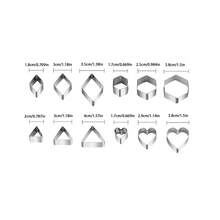 24/30pcs Cookie Cutter Set In Tin Box, Mini Stainless Steel Cookie/Pastry Cutters In Heart, Star, Round, Flower, Teardrop Shapes For Baking Cookies, Soft Candies, Fondant Cake Decorations