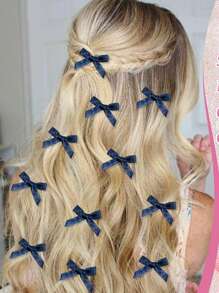 20 piezas/50 piezas Pasadores de pelo en forma de mariposa mini de color azul marino para niños, una excelente opción de regalo