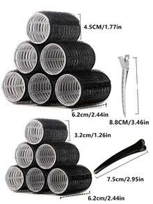 2 Size Hair Rollers For Women, 12 Pcs Rollers Hair Curlers For Long Medium Short Hair, Large Medium Small Self Grip Hair Rollers With Rollers 12pcs Clips, Hair Styling, Hair Stuff, Curly Hair Products ,Hair Accessories, Hair Styling Kit, Hair Tool Kit, Hairstyling Set ,Hair Accessories ,Hair Styling Tools