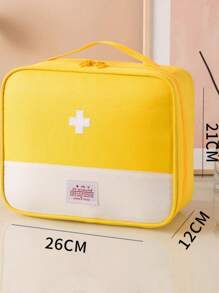 1pc Portable Medicine Bag, Cute Mini First Aid Kit, Medical Emergency Kits, Organizer Outdoor Household Medicine Pill Storage Bag, Empty First Aid Kit, Mini Portable Medical Kit First Aid Bag, Outdoor Camping Family Survival First Aid Kit, Cross Pattern First Aid Kit, Suitable For Car Bike Marathon Running Outdoor Camping Hiking Emergency