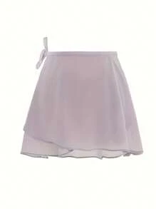 Daydance 女式芭蕾舞裙成人短款裹身雪纺裙系带芭蕾短裙滑冰裙芭蕾舞蹈迷你裙舞蹈服