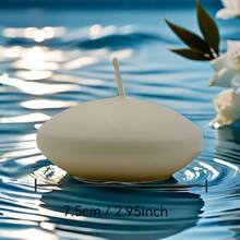 8pcs Ivory Super Large Size Floating Candles, Real Floating Candles, Stable Burning, Smokeless, Suitable For Weddings, Holidays, Home Decor, Parties