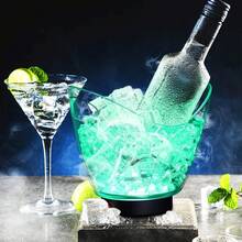 2pcs LED Ice Bucket,Large Capacity Clear Plastic Ice Bucket For Champagne Ice Beer Party Bar Club, Party Packs - 2pcs - View 5