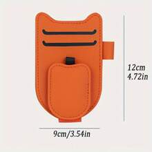 1 pezzo Organizer per visiera parasole per auto a forma di orecchio di gatto, portaoggetti multifunzionale per occhiali da sole, carte e penne, accessori compatti per auto salvaspazio, disponibile in 4 colori, organizer multifunzionale per visiera parasole