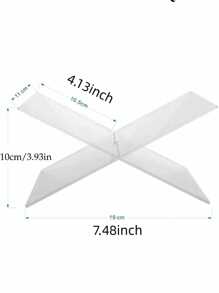 1 pièce étagère à livres en acrylique transparent, étagère de bureau en acrylique transparent, convient pour les bureaux, les écoles, les étagères de lecture de livres. Étagères d'exposition créatives en acrylique transparent en forme de X pour les livres d'images, les magazines, les livres de cuisine. Étagères de lecture, supports à livres, plateaux de lecture, étagères