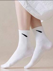 10 Pairs Of Men's Breathable Sports Socks, Fashionable Letter Printed High Stretch Outdoor Running Socks, Comfortable, Breathable, Anti-Smelling And Antibacterial Socks Are Suitable For Everyday Life Men's Sports Socks - Breathable Moisture-Wicking Athletic Socks For Running, Gym, Basketball - Non-Slip Cushioned Crew Socks (Pack Of 6), Fall Socks - A - View 8