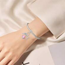 tiantianxue 1 Stück versilberte Tortenbesteck, Schere, Maßband, Kleid, Auto-Schlüssel 2-in-1 Anhänger, geeignet für Damen Armband/Fußkettchen/Halskette zum Selbermachen von Schmuck, Valentinstags Geschenk, modisches Accessoire für den Alltag