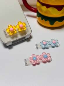 1pc Fashion Cute Simple Flower Phone Stand, Phone Case Stand Compatible With IPhone, Android Phone, Gift For Birthday, Family, Friends Phone Holder, Phone Accessories