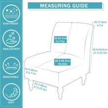 Armless Accent Slipper Chair Cover Slipcover,Stretch Spandex Removable Jacquard Non-Slip Slip Cover For Accent Chair Without Arms Furniture Protector For Living Dining RoomArmless Accent Slipper Chair Cover Slipcover,Slipper Chair Removable Fabric Stretch Spandex Removable For Armless Chair Furniture Protector Covers For Living Dining Room