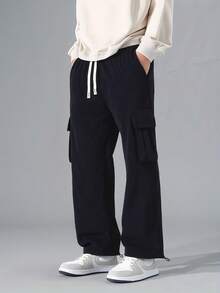 男士春秋季休闲户外运动运动裤，配有腰带和脚踝抽绳，舒适透气，适合户外休闲、篮球训练、跑步运动和日常休闲穿着