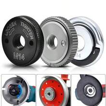 Angle Grinder M14 Thread Inner Outer Flange Nut Set Quick Release Locking Nut Replace For Bosch Metabo Milwaukee Makita Dewalt - Black - View 2