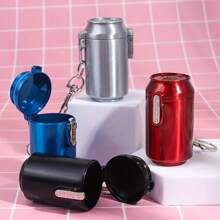 1 pieza Cenicero portátil de metal con forma asimétrica, adecuado para coche, dormitorio, sala de estar, regalos para hombres, Día de San Valentín, mujeres, artículos escolares, accesorios de fumar femeninos, almacenamiento de cigarrillos