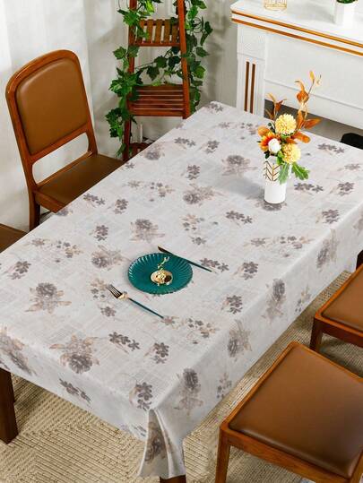 Super life 1 Stück rechteckige Tischdecke, elegante und modische bedruckte Tischdecke, wasserundurchlässig und fleckenresistent, waschbare Polyestertischdecke, geeignet für Esstische, Bars, Kaffeetische, Outdoor-Picknick-Tischdecken, Party-Dekotischdecken