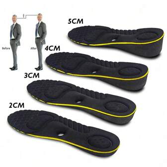 1Pair Height Increase Insoles Air Cushion Elevator Shoe Insole Lifts Kits Inserts For Men Women Taller Insoles 2-5cm Variable Height.The Size Of The Insole Should Be Cut By Itself