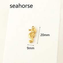 Ahknormailcui Stainless Steel Crab/Conch/Fish/Shell Patterned Marine Life Charms Pendant For Making Necklaces/Bracelets/Anklets/Earrings Decorative Components, 18K Gold Plated Cute Ocean Animal Pendants For Diy Jewelry Crafts Accessories - Gold - View 18