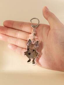 1pc New Acrylic Strange Cute Meme Cat&Dog Cool Cat/Heart Shape Cat/Smiling Cat/Poor Crying Cat/Funny Interview The Cat/Wronged Lie Flat Fat Cat/Thumbs-Up Cat/Keychain Pendant/Backpack Ornament /School Bag Accessories/Purse Pendant/Friend's Gifts Car Accessories Bag Charm - Multicolor - View 22