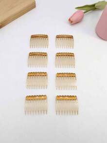 8/24件套女士塑料发梳套装，适合日常发型设计、发饰、侧梳 - 淺咖色 - 查看 10