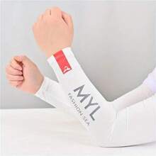 زوج أكمام واقية من أشعة الشمس، من قماش حرير البارد الصيفي، بلون أحادي فاتح، للاستخدام الخارجي والقيادة، متوفر لكلا الجنسين