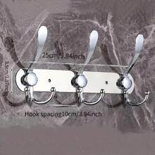 Wandmontierte Kleiderbügel, Handtuchhaken aus robustem Edelstahl, Kleiderhakenleiste, verwendet für Handtücher, Oberbekleidung, Mützen, Schlüssel im Badezimmer, Schlafzimmer, Hotel Eingang, Metall Kleiderhaken (3 Haken, erhältlich in Gold/Leuchtfarben)