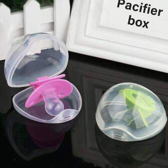 2 Pcs/3 Pcs Set Pacifier Case, Portable Dust-Proof Storage Box, Pacifier Holder, Individual Clear Plastic Packing Box