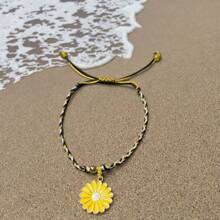 1 Pc Bohemian Woven Daisy Bracelets For Beach & Graduation Trips – Perfect For Gifting, Daily Wear, Bringing Luck & Good Wishes, Ideal For Beach Vacations & Graduation Parties