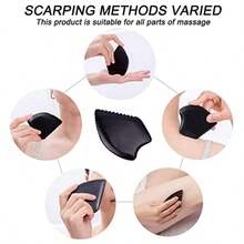 Gua Sha Facial Massage Tools BianStone Traditional Face Body Massage Tool Lymphatic Drainage Face Sculpting Tool The Newly Upgraded  Tooth Edge - As Pic - View 3
