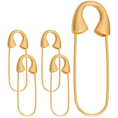 2/5 件哑光镀金铜黄铜别针胸针适用于 DIY 徽章工艺配件 DIY 缝纫珠宝制作用品