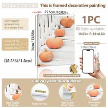 1/3 piezas, Cuadro colgante de lienzo, Decoración artística enmarcada, Listo para colgar, Artes de pared, Pósteres, Arte de pared con marco, Pósteres de Acción de Gracias, Impresión de cosecha de otoño, Conjunto de fotos de calabaza, Granja de otoño, Decoración de cocina, Arte de pared de calabaza, Arte impreso de otoño, Otoño, Halloween, Decoración de Halloween, Decoración de habitación, Decoración de dormitorio, Decoración de pared del hogar, Decoración de otoño