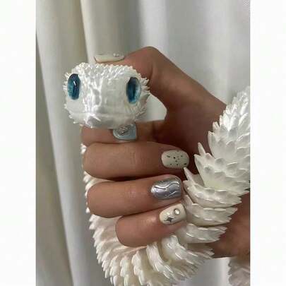 3D Printed Viper Toy Model Luminous Full Body Joints Python Activity Simulation Animal Toy Landscaping Ornaments