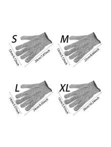 左右手通用防割烹饪手套 - 5级，可机洗，舒适贴合，轻便无铅，5级防割手套，防割防刺，厨房防刮擦，防玻璃切割保护，适用于园丁 - 灰色 - 查看 3