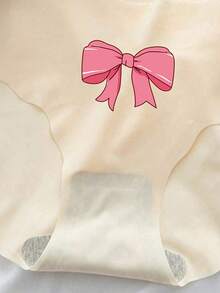 5pcs/Pack Girls' Seamless Low-Rise Comfortable Briefs, Wavy Pattern, Lightweight & Breathable