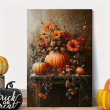 1 PAC Wall Arts ,Posters ,Halloween ,Halloween Pumpkins And Flowers, Mural Home Decor, Horror Style Paintings, Ghosts, Castles, Pumpkins, Witches, Knights, Living Rooms And Bedrooms, Waterproof, High-Definition Printing, Holiday Party Decorations, Holiday Art Gifts Halloween Decor Fall Decor Room Decor