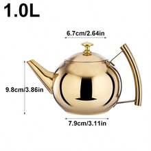 1pc Stainless Steel Thickened Teapot/Coffee Pot With Filter, Suitable For Brewing Tea, Coffee, Milk, Juice, Ideal For Outdoor, Wedding, Party, Gift, Birthday, Christmas And Other Occasions - Multicolor - View 9