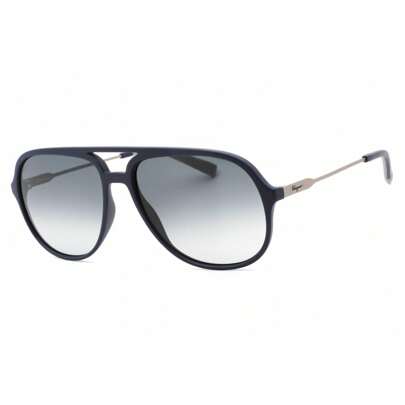 Mens Aviator Blue Sunglasses With Blue Gradient Lens  SF999S 414