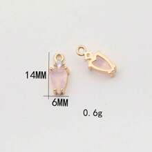 1pc/2pcs/4pcs Cute Macaron Color Heart Shaped Copper Alloy Zirconia Crystal Water Drop Pendant For DIY Jewelry Making, Bracelet, Earrings, Necklace Accessories