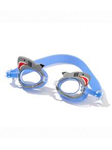 1pc Kids Cute Unicorn Swimming Goggles, Rainbow Horse And Little Shark Waterproof Swim Goggles, Protective Eyewear