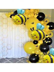 Set 2 Balon Foil Aluminium Kartun Lebah, Perlengkapan Dekorasi Pesta Ulang Tahun Bertema Lebah - Balon Lebah - View 8