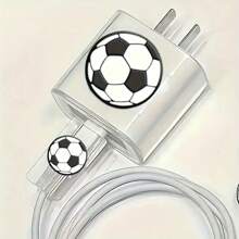Football Pattern Data Cable Protective Sleeve Compatible With Apple Charging Cable, Anti-Breaking Cable Protector, Charger Accessories, Phone Accessories