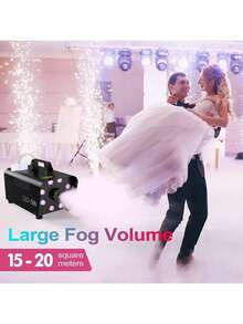 cotsoco Fog Machine, Smoke Machine 8 LED Lights With 13 Colorful & 4 Effect, 500W 2000CFM Fog With Wireless Remote Control, For Halloween Christmas Wedding Stage Effect - UK Plug(220-240V) - View 7