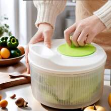 1pc Multi-Function Vegetable & Salad Spinner, Manual Kitchen Fruit & Vegetable Dehydrator Dryer,Kitchen Items For Ultimate Kitchen Efficiency With Cozy Fall& Winter Styles, Sink Side Hygienic Kitchen Tools
