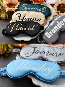 Customized Satin Sleep Mask - Personalized Bridesmaid Gift, Custom Sleep Mask, Satin Sleep Mask, Bridesmaid Party Favor, Personalized Wedding Gift, Bachelorette Party Favor, Gift For Her, Monogram Eye Mask, Travel Sleep Mask, Customized Name Eye Mask, Bridal Shower Favor, Women's Sleep Mask, Bachelorette Party Favor, Bridal Party Travel Sleep Mask - Multicolor - View 5