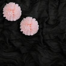 2/5 Stück Polyester Schwarz Gaze Plissee Design Tischläufer, für festliche Abschlussfeier Geburtstags Party Dekorationen Hochzeit Accessoires Feiertag Zuhause Party Raum Tisch Dekoration, Baby-Dusche Bridal-Shower Tischdecke, Bankette Party Tischfahne, Käsetuch Tischläufer, Hochzeitsdekoration - Schwarz - Übersicht 4