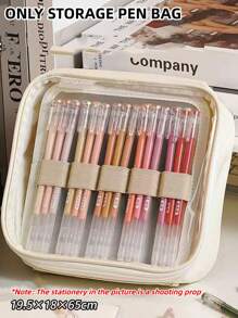 1PC Large Capacity Transparent Pencil Bag Pen Case Simple Style Multi Layers Slots Storage Pouch Painting Pen Bag Storage Pen Bag For Stationery School,Back To School,School Supplies,Pencil Case,Pencil Pouch,School Bag