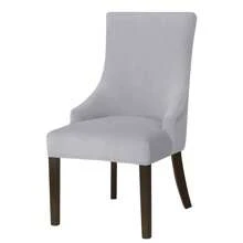 غطاء كرسي من النيلون المرن ذو لون أحادي الفضي في طراز عصري - غطاء كرسي مطاطي مانع للانزلاق من مزيج البوليستر والسبانديكس, مناسب لحماية أثاث غرفة الطعام والنوم والمكتب وغرفة المعيشة