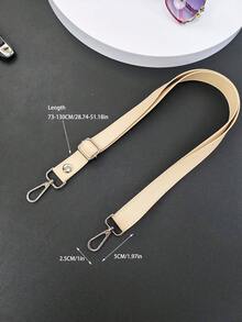 Adjustable Leather Strap For Bag, Multi-Size DIY Replacement Crossbody Strap, Handbag Accessories Shoulder Strap, Full Grain Microfiber Leather, Black/Gold/Silver Hardware - Apricot - View 7