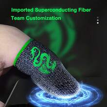 一对银纤维游戏指套：防汗、防滑、透气、吸湿排汗、光滑、持续灵敏的手指触感 - 适合手机游戏玩家 - 彩色 - 查看 6