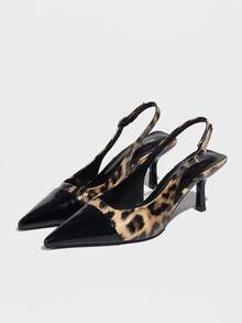 Women's High Heel Pumps, Pointed Toe High Heels, Fashion Slim Heel Shoes, Slingback Shallow Heel Sandals, Elegant/Sexy Office Wear